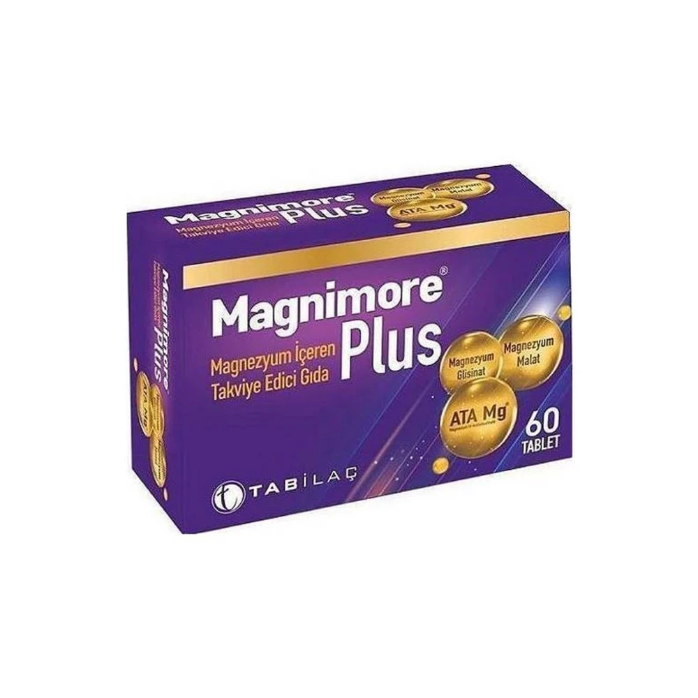 Tab ilaç Magnimore Plus Magnezyum İçeren Takviye Edici Gıda 60 Kapsül