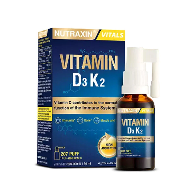 Nutraxin Nutraxin Vitamin D3K2 Takviye Edici Gıda Sprey 30 ml