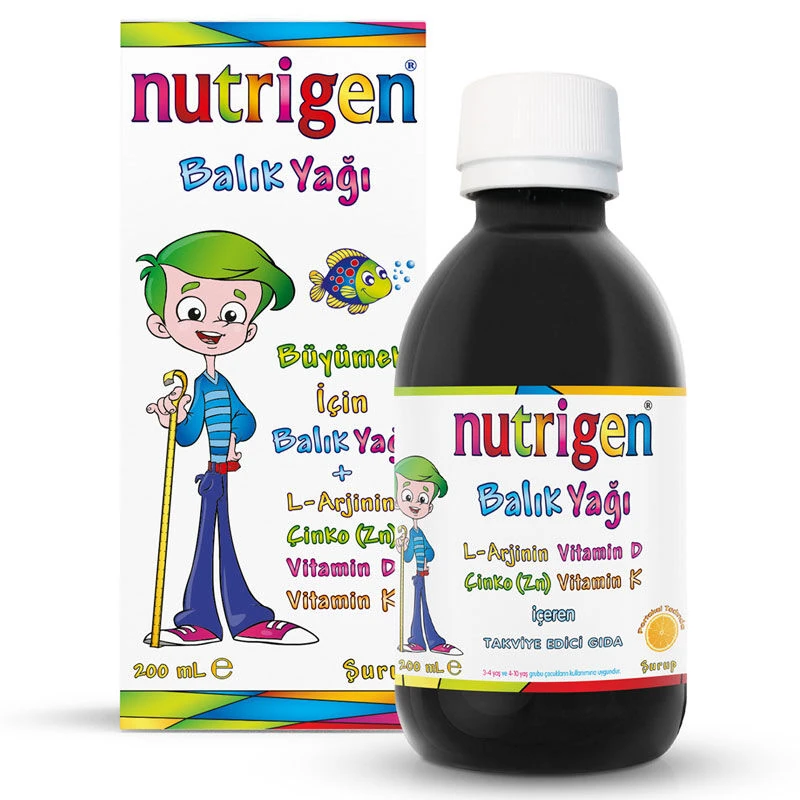 Nutrigen Nutrigen Portakal Aromalı Balık Yağı Şurubu 200 ml