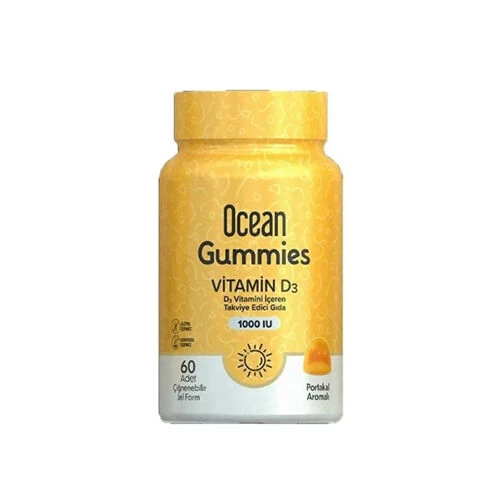 Orzax Ocean Gummies Vitamin D3 60 Çiğneme Form