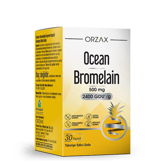Orzax Orzax Ocean Bromelain 30 Kapsül