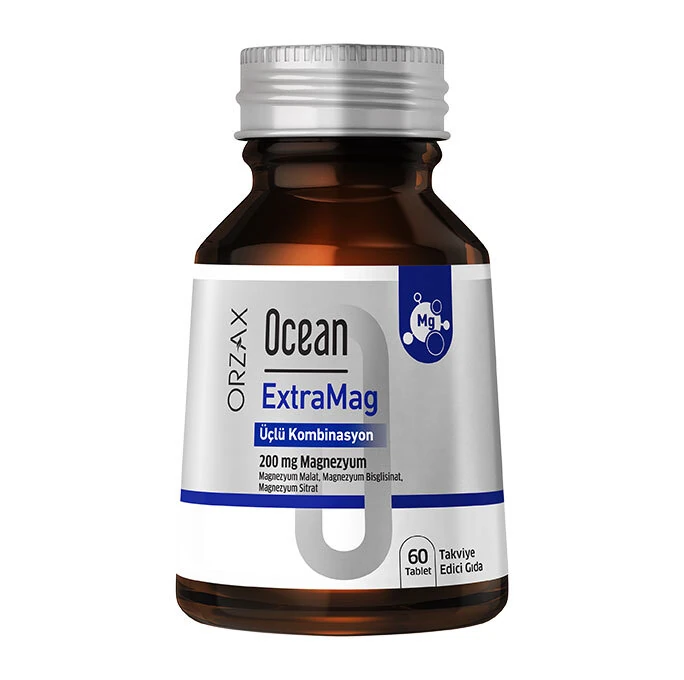 Orzax Orzax Ocean ExtraMag Üçlü Magnezyum Kombinasyonu 60 Tablet