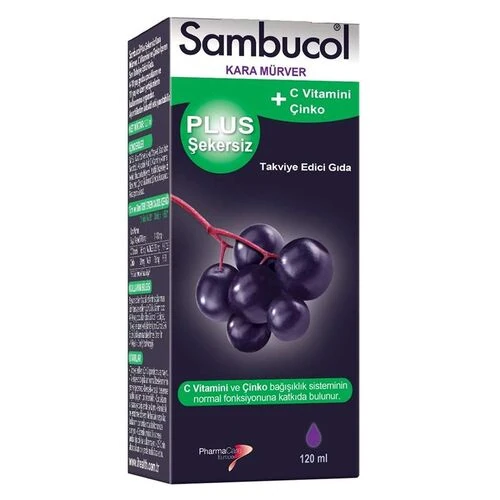 Sambucol Sambucol Plus Şekersiz Likit Kara Mürver Esktresi 120 ml