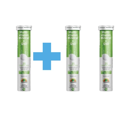 SunLife Sunlife Multivitamin & Mineral + Q10 Efervesan 20 Tablet ( 3 Adet )