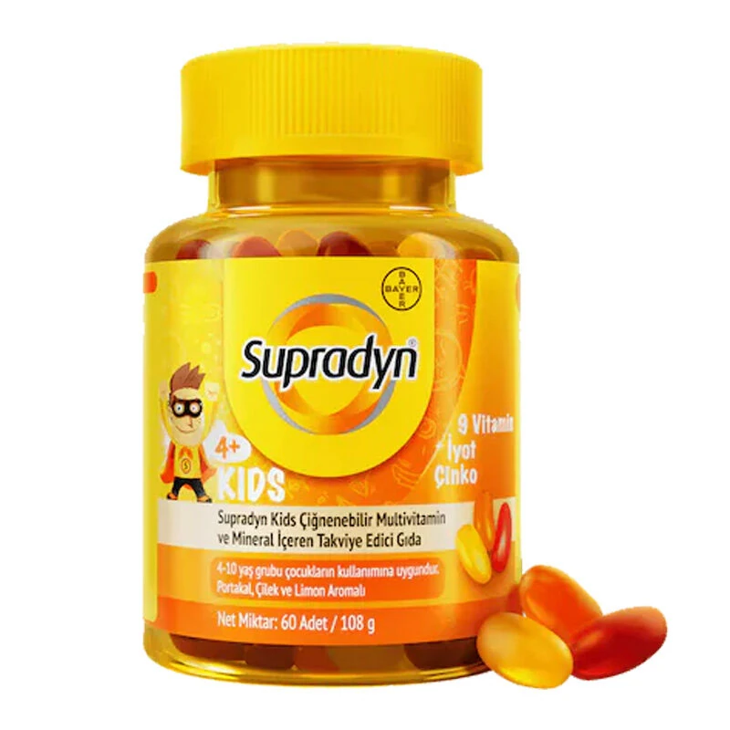 Bayer Supradyn Kids Çiğnenebilir Takviye Edici Gıda 60 Adet