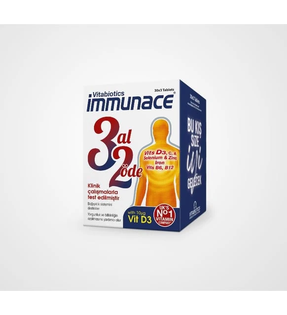 Vitabiotics Vitabiotics İmmunace İmmune System 30 Tablet - 3 Al 2 Öde